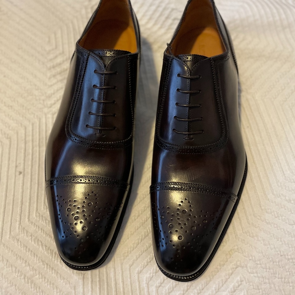 Suitsupply Dark Brown Calf Leather Oxford Brogues - NEVER WORN BRAND NEW